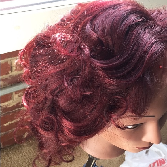 Bright Burgandy/red Frontal Wig